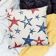 thumbnail image 2 of BANET Pillowcase for Couch Sofa Red Navy Blue Design White, 2 of 5
