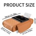 thumbnail image 7 of Multifunctional PU Leather Car Armrest Box Mat, 5-in-1 Center Console Cover,Car Interior Accessories with 2 Storage Bags Cup Holder, Tissue Box Slot, Phone Slot for Sedans, 7 of 7