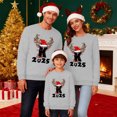 thumbnail image 2 of MIASHUI 2025 Ensemble de Pyjama de Noël Assorti pour Famille Lettre Imprimée Col Rond Manches Longues Chandail en Molleton Sans Capuche Femmes,P, 2 of 6