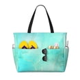 thumbnail image 1 of Disketp Cyan Mint Marble Bolsa de Playa de Gran Capacidad, Bolso Impermeable y a Prueba de Arena para Mujer, Ideal para Playa, Piscina y Natación, 1 of 7