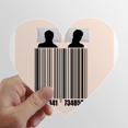 thumbnail image 1 of Quilt Sleeping Husband Wife Pillow Heart Vinyl Sticker Bicycle Bottle Decal, 1 of 3