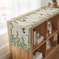 thumbnail image 6 of Table Runners 72 Inches Long Dress Scarves, Spring Botanical Farmhouse Kitchen Table Runner, Coffee Tablerunners, Watercolor Leaves Flowers Birds Beige 13x72 Inch, 6 of 9