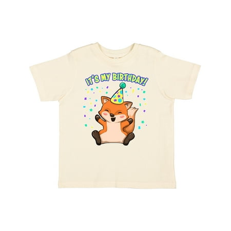 

Inktastic It s My Birthday- Cute Fox Boys or Girls Toddler T-Shirt