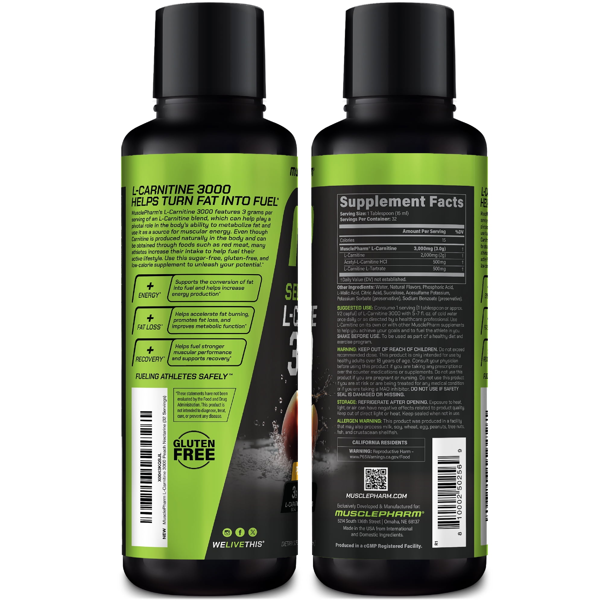 muscle pharm l carnitine musclepharm-carnitine-core-459ml main image 1