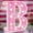 B, variant on Pink Light Up Letters, Glitter Alphabet Letter Sign Pink LED Marquee Letter Lights Battery Powered for Night Light Girls Bedroom ,Birthday Party