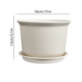 thumbnail image 3 of Ovzne Thickened Round Flower Pot With Saucer – Plastic Planter For Indoor Outdoor Use, 3 of 6