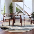 thumbnail image 4 of Ocean Beach Wave Round Living Room Rugs 7 ft, Impressionist Oil Painting Style Washable Area Rug with Non-Slip Sturdy Edge Binding Round Carpet for Kitchen Office Bedroom, 4 of 9