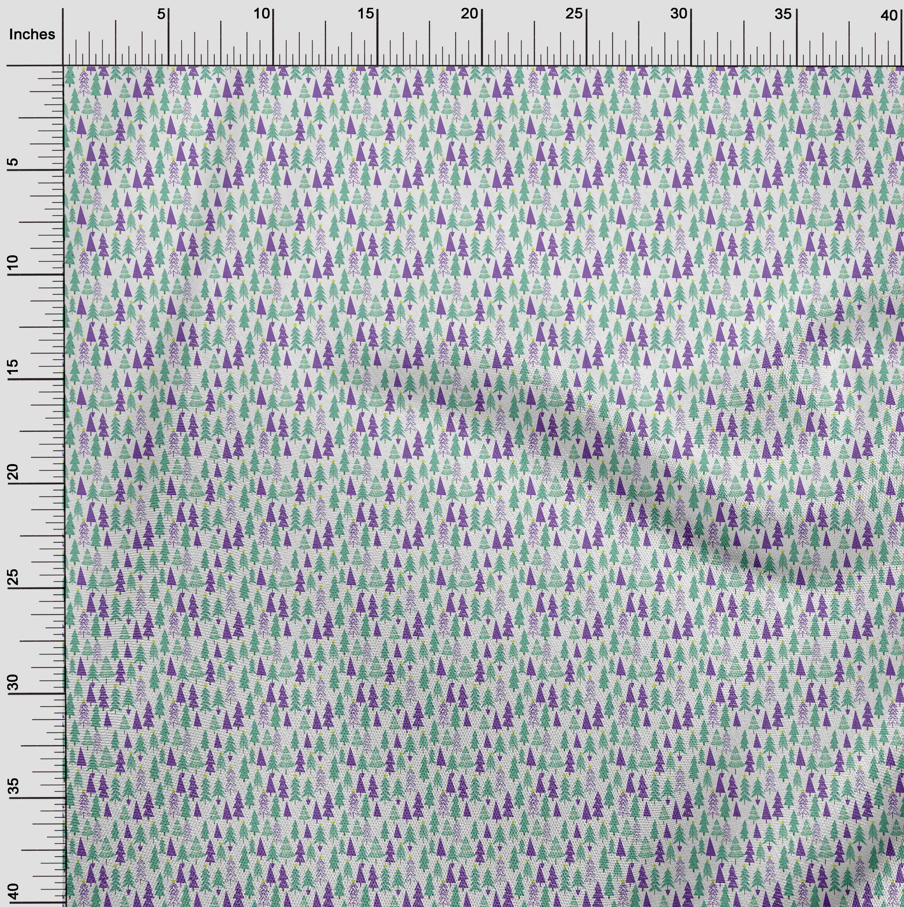 oneOone Cotton Jersey Purple Fabric Christmas Sewing Material Print Fabric By The Yard 58 Inch Wide