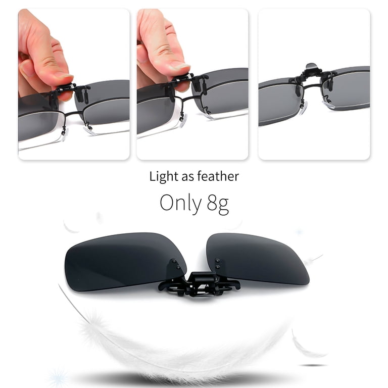 Joopin Polarized Flip-Up Clip-On Sunglasses, 2-Pair Pack photo 5