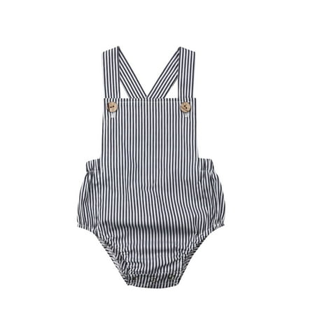 

Pudcoco Baby Cotton Bodysuits Strappy Backless Bandage Bodysuit Kid Jumpsuits