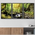 thumbnail image 3 of wall26 Framed Canvas Print Wall Art Set Sunlight Springtime Forest River Rapids Nature Wilderness Photography Realism Rustic Landscape Colorful for Living Room, Bedroom, Office - 16"x24"x3, 3 of 5