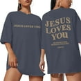 thumbnail image 1 of WILLBEST Chemises pour Femmes Mode Été Décontractée Col Rond Manches Courtes Ample Confortable T-Shirt Imprimé Haut 1, 1 of 6