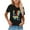 Black, variant on OAVQHLG3B Tops for Women Casual Summer Casual Colourful Print Pullover Short Sleeve T-Shirt Tops Shirt