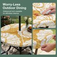 thumbnail image 5 of Round Outdoor Tablecloth with Umbrella Hole and Zipper, Vintage Shell Orange Tablecloth with Elastic Waterproof, Summer Ocean Coastal Patio Table Covers for 55" - 60" Picnic Pool Tables, 5 of 9