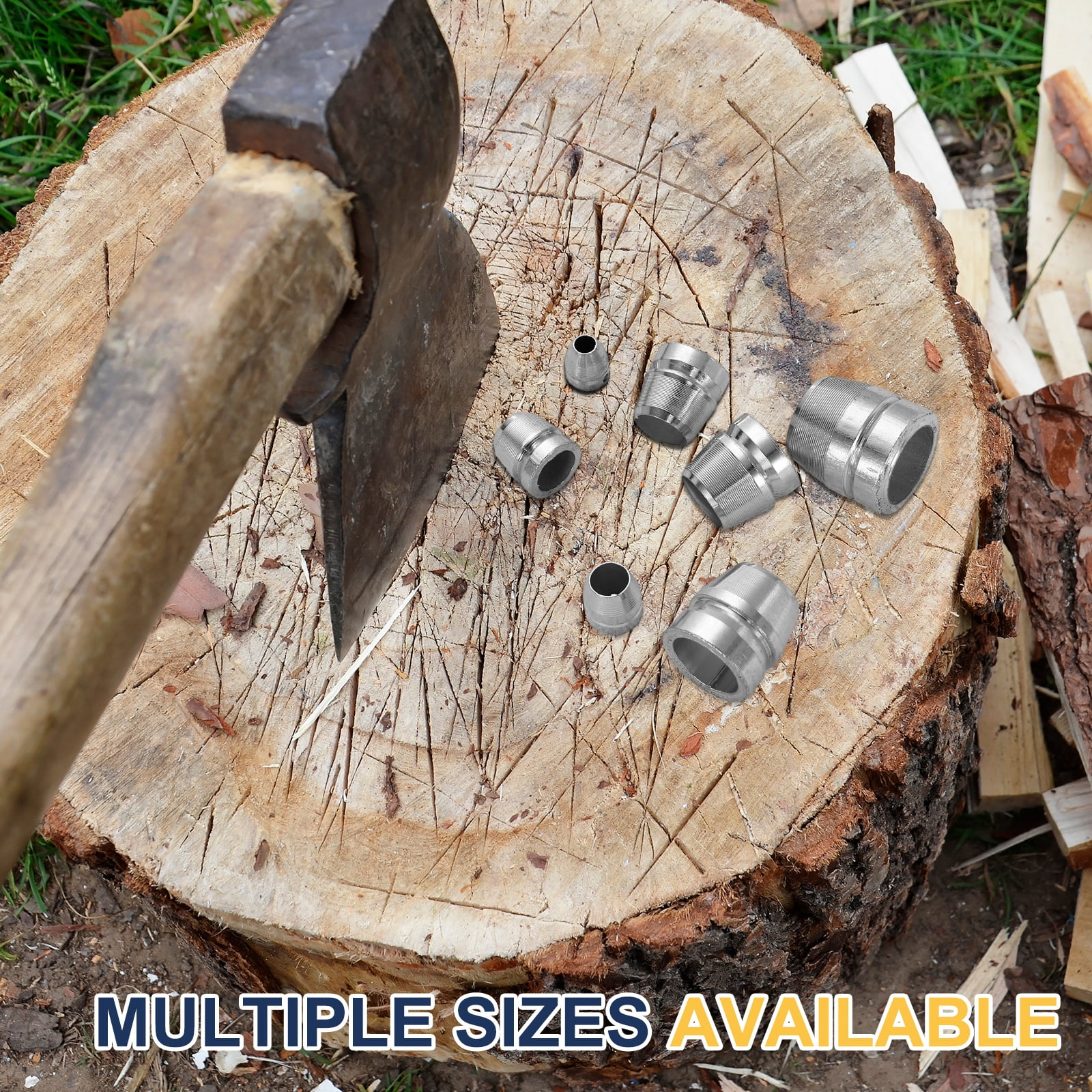 Uxcell 20pcs Round Axe Handle Wedge 20mm Bright Safety Metal Handle Wedges Hammer for Axe Claw Hammer Sledge, Silver