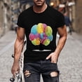 thumbnail image 1 of Qertyioot T-shirt à Manches Courtes Imprimé pour Hommes, Col Rond, Mode Décontractée, Manches Courtes, Économies d'Été, 1 of 5