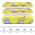 thumbnail image 2 of HAHDAXIA Pineapple Fruit Pattern Bedding Solid Comforter Set for All Seasons,3 Pieces(1 Comforter+2 Pillowcases),Soft Microfiber Bedding Set King(90"x90"), 2 of 7