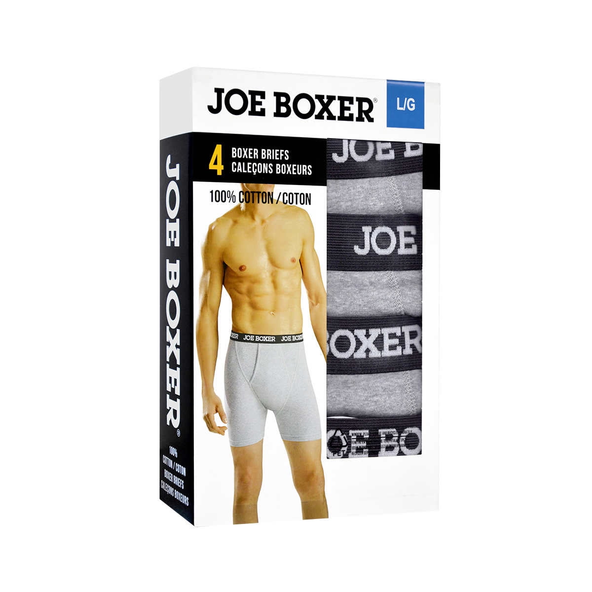 Joe Boxer Men's Boxer Briefs 4-pack, XXL, Grey - Walmart.ca