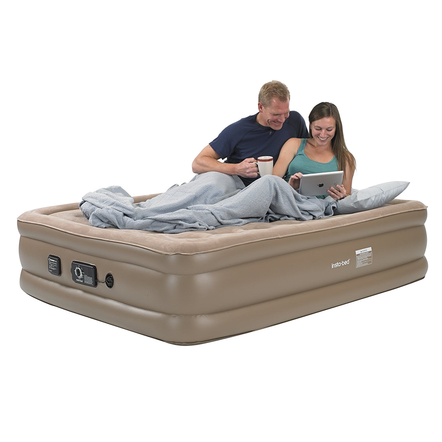 Insta Bed Raised Queen Air Mattress With Never Flat Pump New Departments