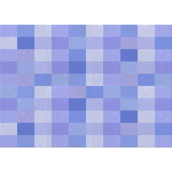 Ahgly Company Indoor Rectangle Patterned Light Slate Blue Area Rugs, 6' x 9'