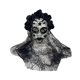 thumbnail image 2 of Máscara del Día de Muertos y corona de rosas para fiesta, carnaval, baile de máscaras y boda. Negro, 2 of 8