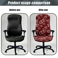 thumbnail image 4 of SCRAWLGOD Love White Red Valentine's Day Comfortable Computer Office Chair Cover Elastic Dustproof Chair Protector Removable Anti-Dust Boss Chair Slipcovers, S, 4 of 7