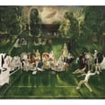 thumbnail image 2 of George Wesley Bellows 16x15 Black Ornate Wood Framed Double Matted Museum Art Print Titled - Tennis Tournament (1920), 2 of 5
