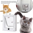thumbnail image 3 of Puerta para gatos, puerta interior, puerta para mascotas, puerta exterior para gatos, 4 modos de bloqueo, adecuada para ventanas y paredes, resistente y duradera., 3 of 3