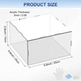 thumbnail image 3 of Caja de exhibición de acrílico de 1 paquete, 9.8x9.8x5.9 pulgadas/25x25x15cm Caja de exhibición clara de acrílico con base de madera negra [Blanco, Transparente], 3 of 6