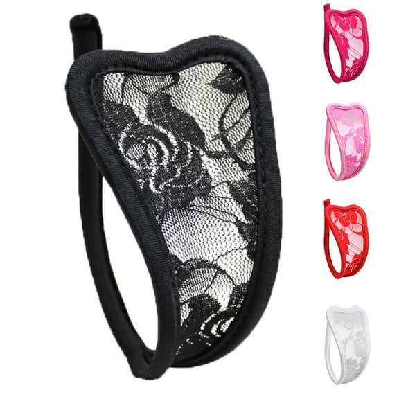 Elainilye Fashion Underwear for Women Sexy Underwear Lace Invisible G-Strings Traceless Crotch Lingerie,Pink