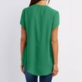 thumbnail image 5 of Sijiajgjfu Womens Plus Size Chiffon Summer Tops V Neck Zipper Tunic Shirt Casual Dressy Top Blouses Mint Green M, 5 of 7