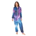 thumbnail image 2 of FORMRS Onesies Pajama for Adults Unisex Hoodie Winter Jumpsuit One Piece Sleepwear, Sizes S-2XL, Galaxy Pattern, 2 of 7