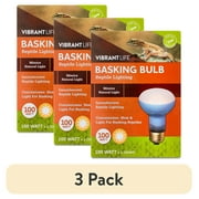 (3 pack) Vibrant Life Basking Bulb for Reptiles, 100 Watts, Terrarium Habitat Lighting