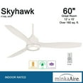 thumbnail image 4 of Ceiling Fan With Light Kit 15.5 Inches Tall By 60 Inches Wide-Flat White Finish-Flat White Blade Color Minka Aire Fans F749l-Whf, 4 of 10