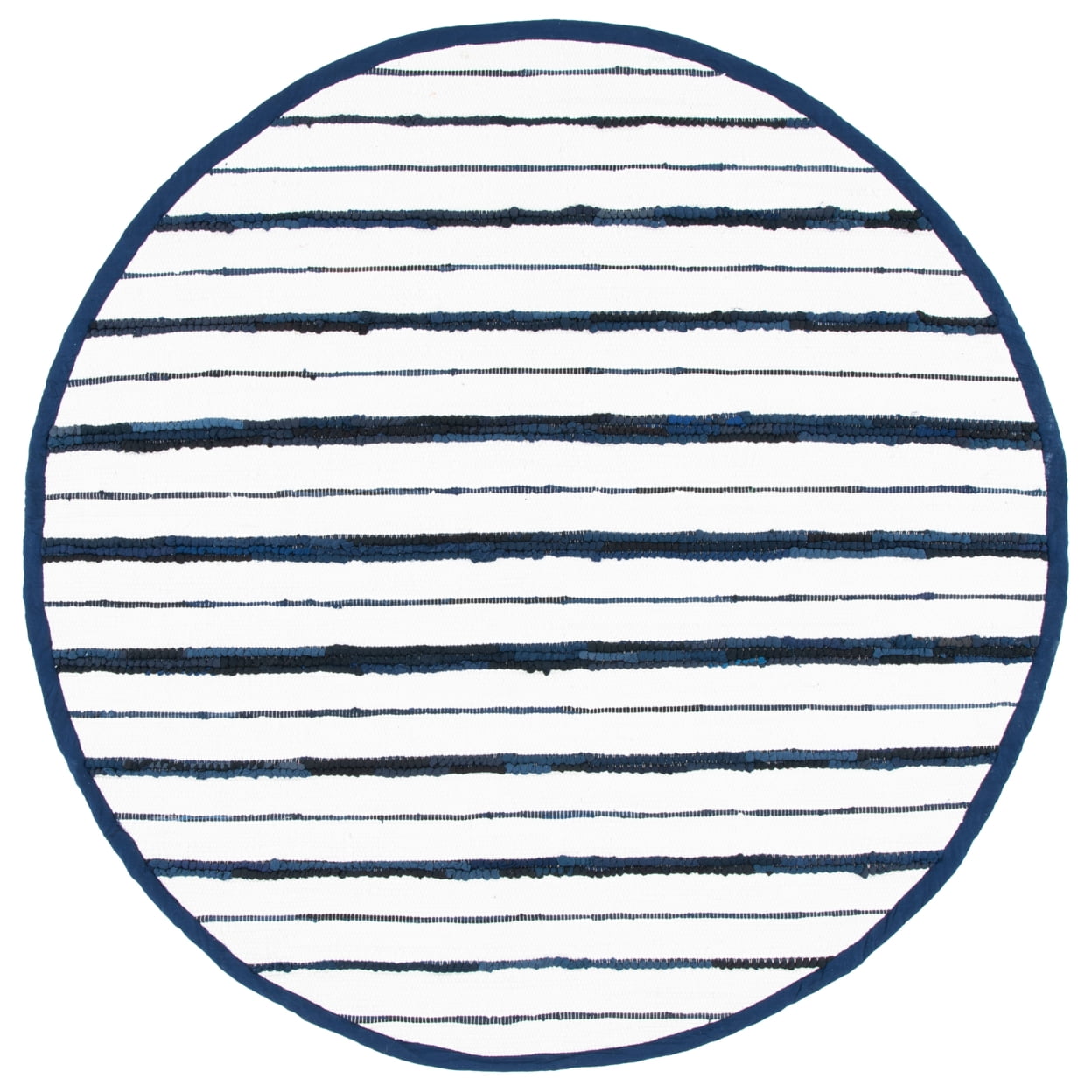 SAFAVIEH Montauk Rowena Striped Runner Rug, Navy/Ivory, 2'3" x 9'