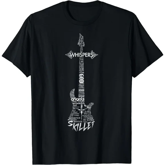 Vintage Skillet Guitar Typography On White Music Band Fan Gift Unisex T-Shirt up to Size 5XL