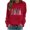 Red, variant on Dgankt Christmas Blouses for Women Round Neck Christmas Printed Tops Long Sleeved Shirts,Sizes S-2XL
