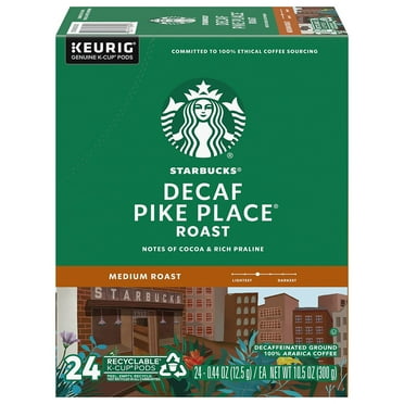 Starbucks Pike Place Decaf Coffee K-Cup Pods Medium Roast 24/Box (9573) 100684