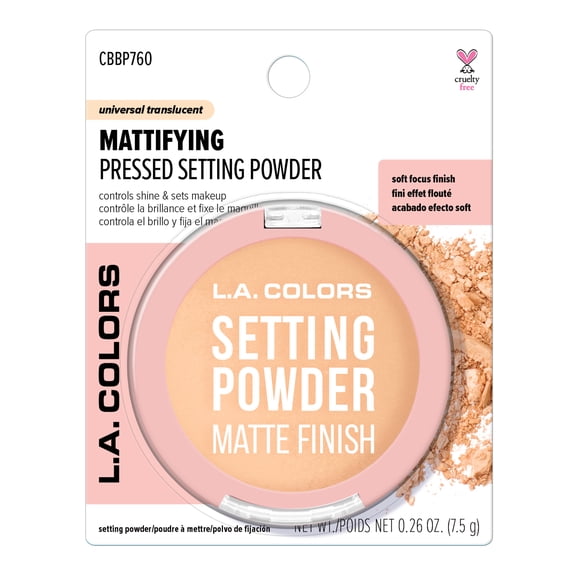 L.A. COLORS Setting Powder, Mirror & Puff included, Translucent, 0.28 oz