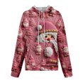 thumbnail image 6 of Hoodies For Women Oversized Winter Plush Cute Sweatshirts Pullover Trendy Fall Winter Clothes, Christmas Print Flannel Design for Cozy Seasonal Wear,White,2XL, 6 of 8