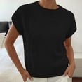 thumbnail image 2 of AnuYalue Womens Short Sleeve Sweater Trendy Floral Pullover Sweaters Summer Casual Crewneck Lightweight Knit Tops, 2 of 9