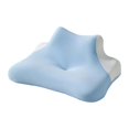 thumbnail image 1 of Almohada de lectura para cama, soporte para el cuello, ergonómica, extraíble, cómoda, para dormir boca abajo. Azul claro, 1 of 9