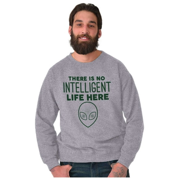 Funny Alien UFO Believers Sarcastic Unisex Plus Fleece Graphic Sweatshirt Brisco Brands 2X