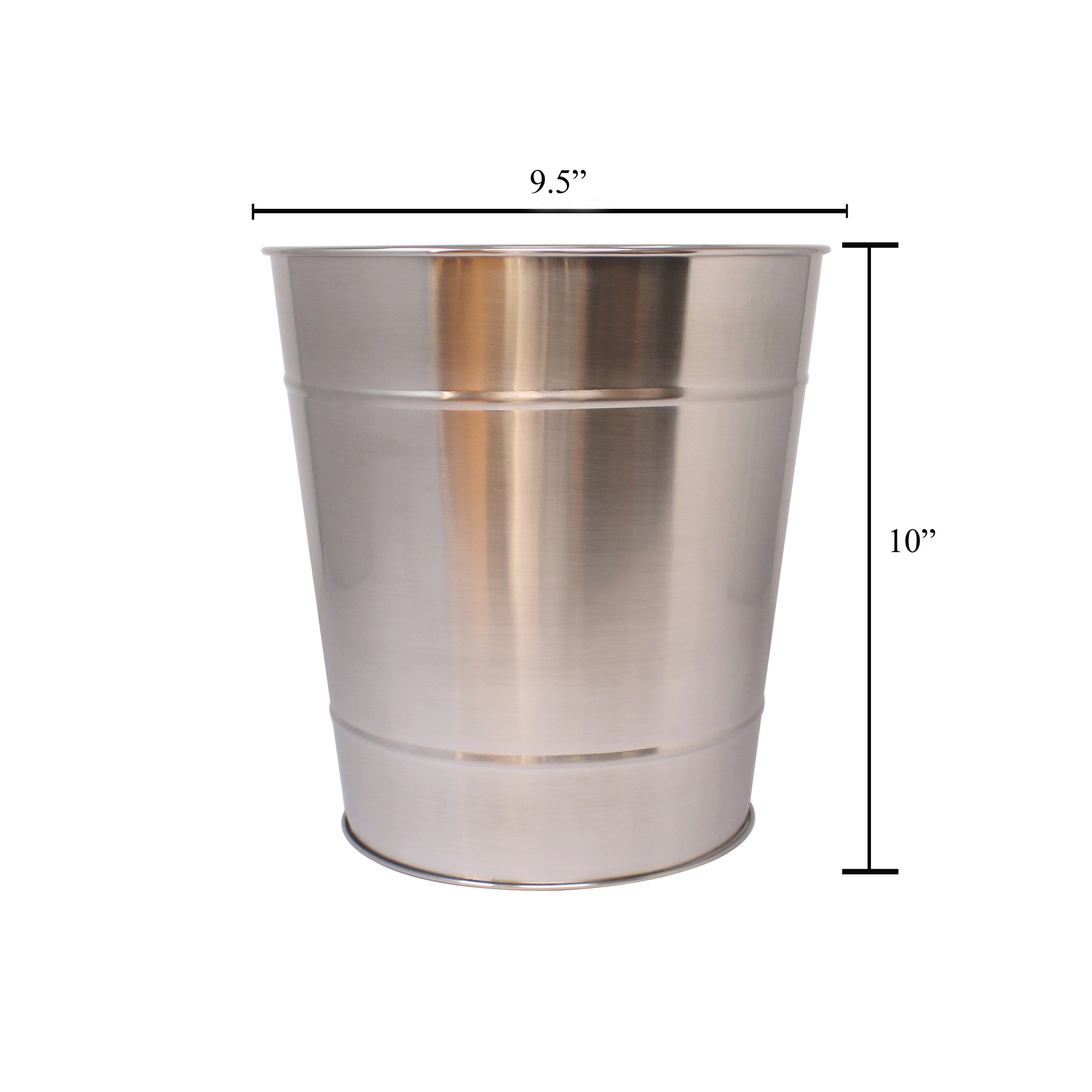 Better Homes & Gardens Metal Trash Can, Stainless Steel Finish