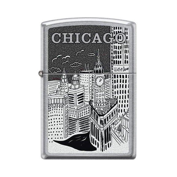 Zippo Lighter-USA City and States Windproof Lighter (Chicago Skyline Z104)