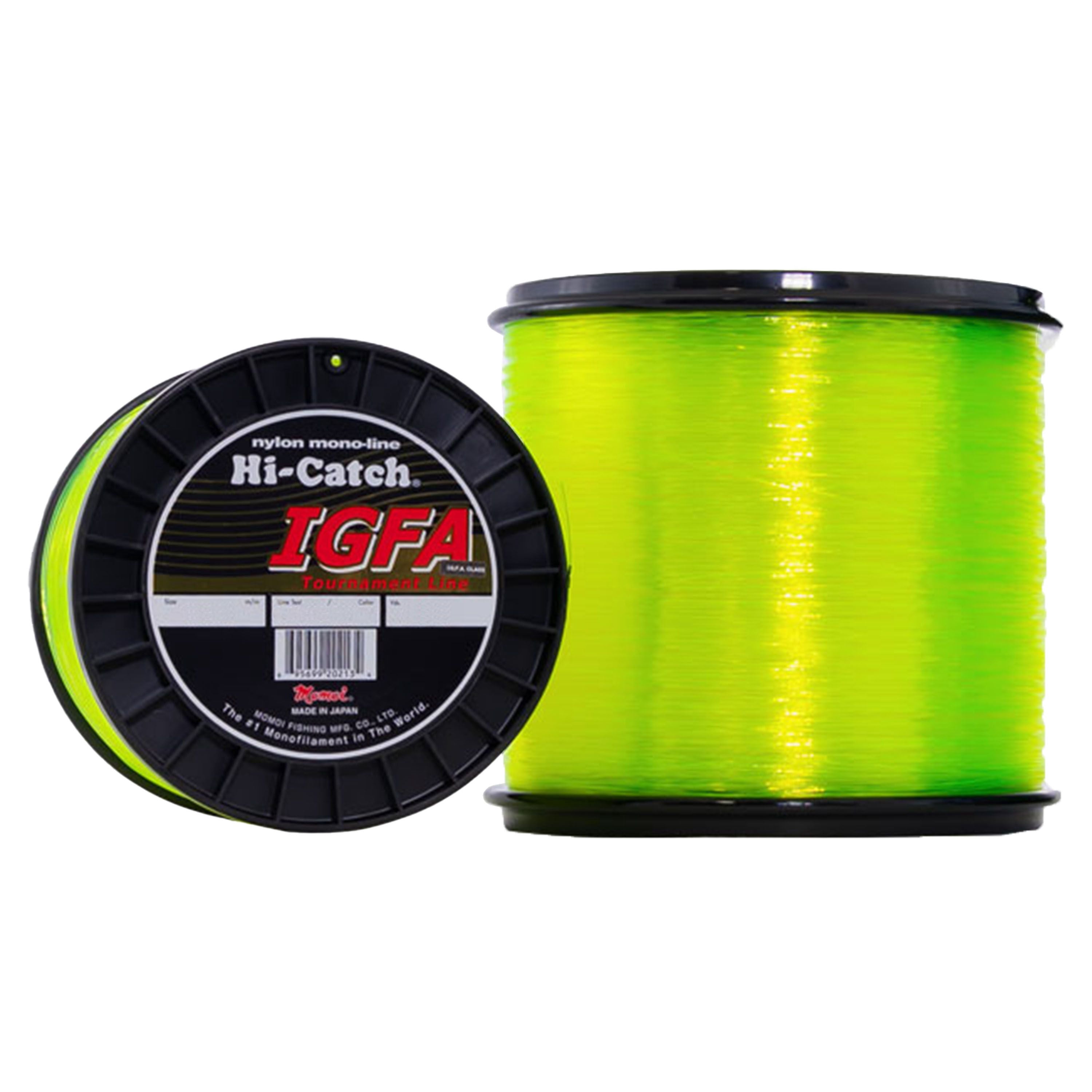 Momoi Hi-Catch IGFA Monofilament Line 5LB Spool Hi-Vis Yellow, 130#