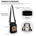 thumbnail image 6 of HELLHERO 4.33"x1.97"x7.09" Adjustable Crossbody Bag, Unisex with Stylish Black Cat Blue Denim, 6 of 7