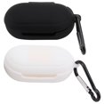 thumbnail image 1 of fundas de silicona para auriculares inalámbricos, funda protectora portátil compatible con Galaxy Buds Plus (negro y blanco), 1 of 5