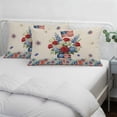 thumbnail image 4 of 4th of July Floral Throw Pillow Cover 24 x 36 Inch Decorative Pillow Cover Vintage Red Blue Roses Patriotic Lumbar Pillowcase Seasonal Rectangle Cushion Case for Couch Sofa Bed Living Room, 4 of 9
