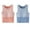 Light Blue, variant on Boys Girls Tank Tops Undershirt Sleeveless T Shirts Children's Stripe Printed Warm With Thickened Fleece Round Neck